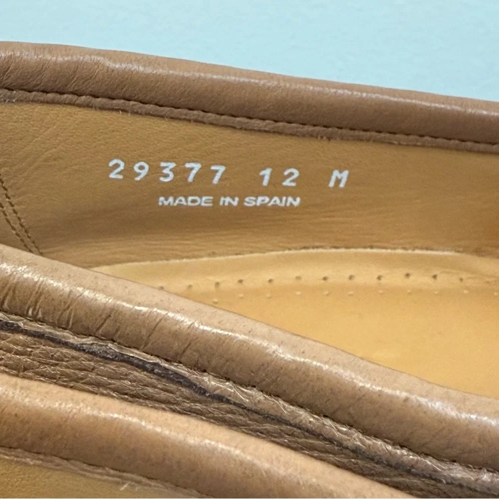 Bostonian Men's Tan Soft Leather Woven Leather Loafer Men's Size 12 M Career